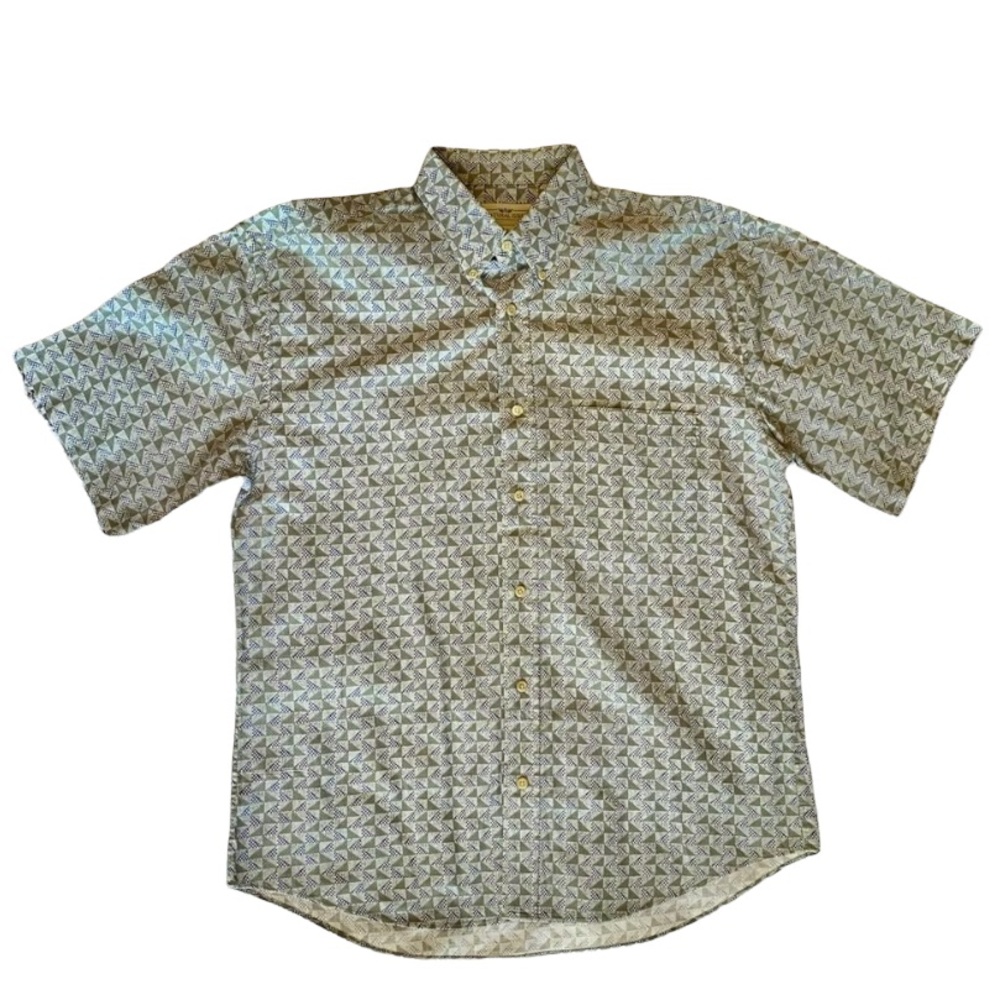 Natural Issue Men’s Button Down Shirt Geometric Print Casual Dress Shirt